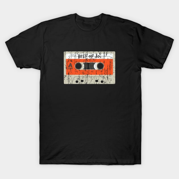 CASSETTE MIXTAPE BEST OF 80s VINTAGE RETRO GRUNGE T-Shirt by JWOLF